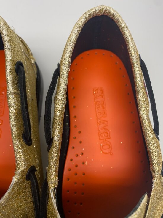 Sebago Mens Portland Glitter Yellow Gold & Black Loafer Sz 8 main image 9